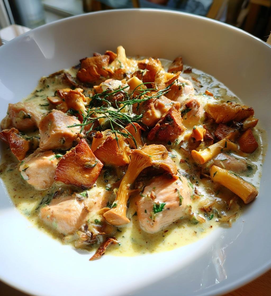 Kyckling gryta med kantareller – Enkel och Krämig Middag - steg för steg