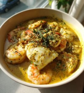 fisksoppa med saffran