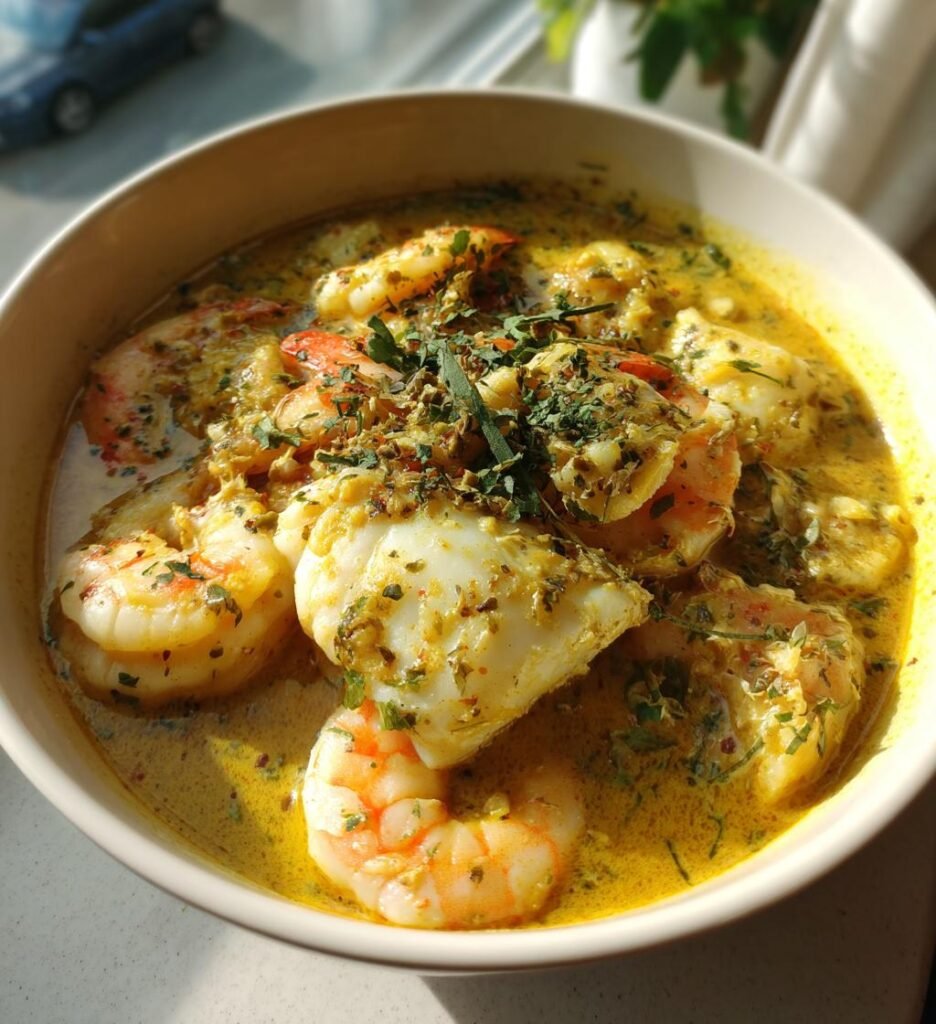 fisksoppa med saffran