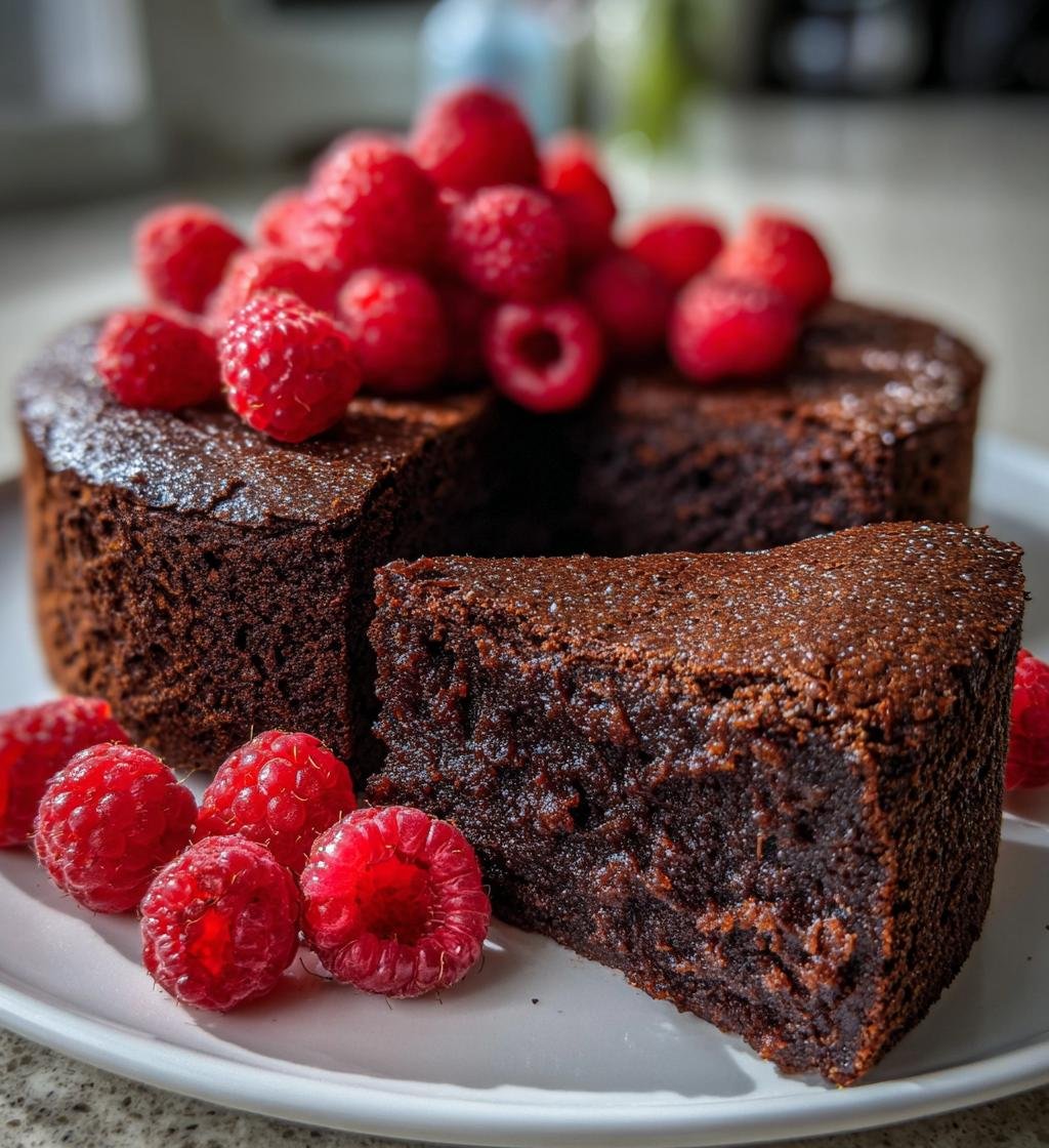 Kladdkaka med hallon recept - Enkel och God efterrätt - steg för steg