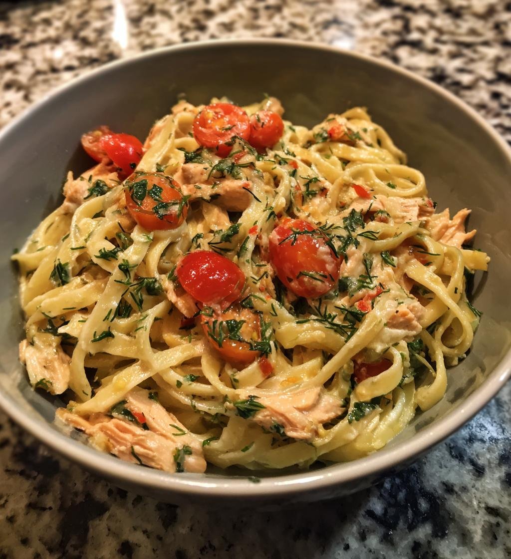 Krämig laxpasta med tomater och dill – Enkel och God!