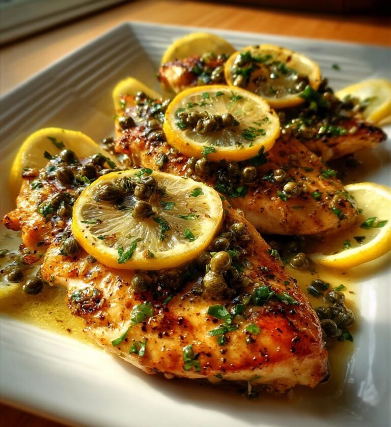 kyckling med citronsmör och kapris