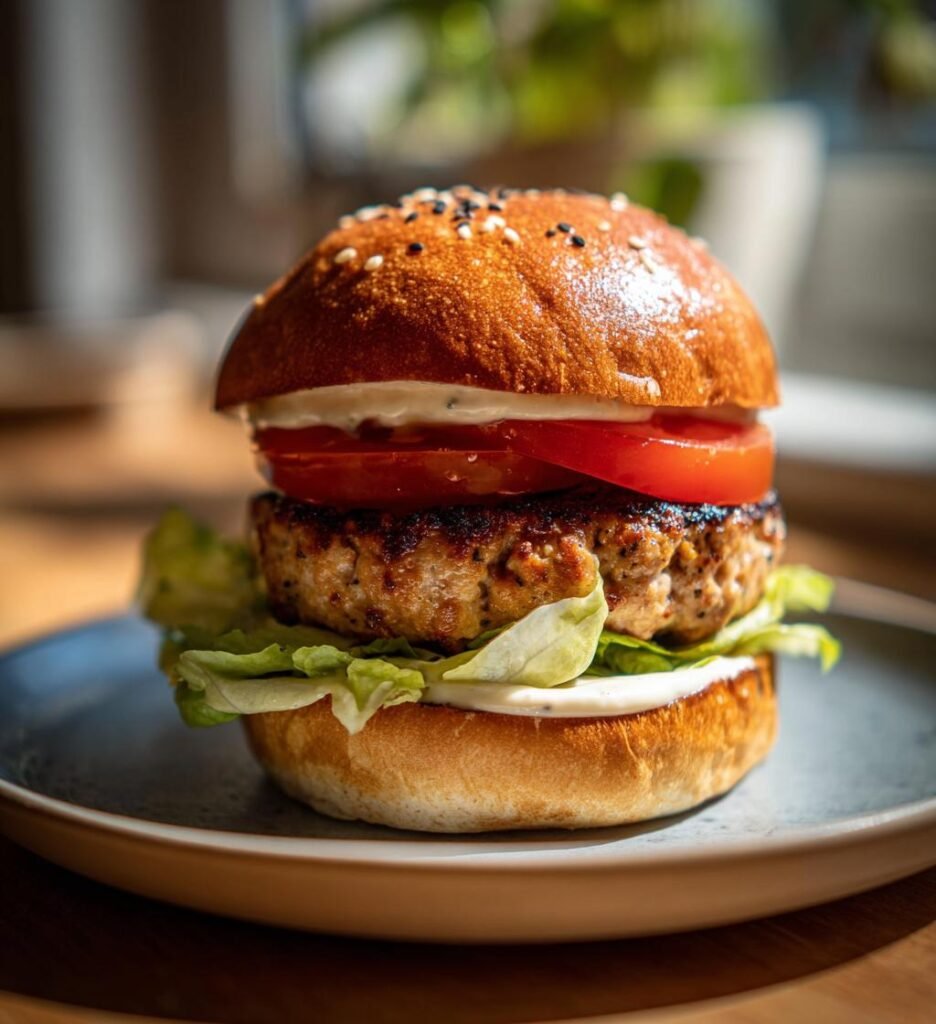 kycklingburgare med aioli hemgjord