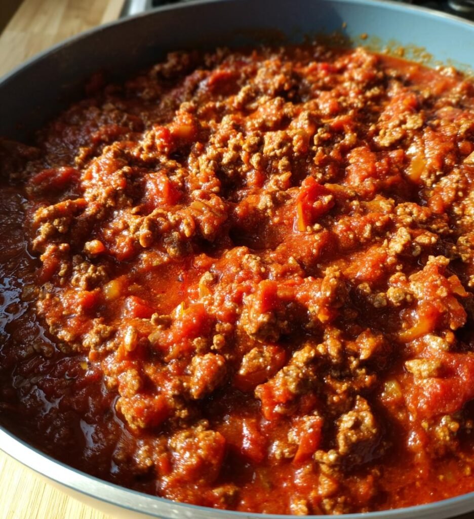 köttfärssås med tomat