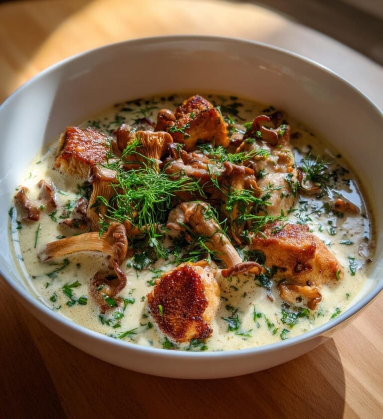 kyckling gryta med kantareller