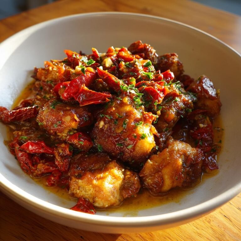 kyckling gryta med soltorkade tomater