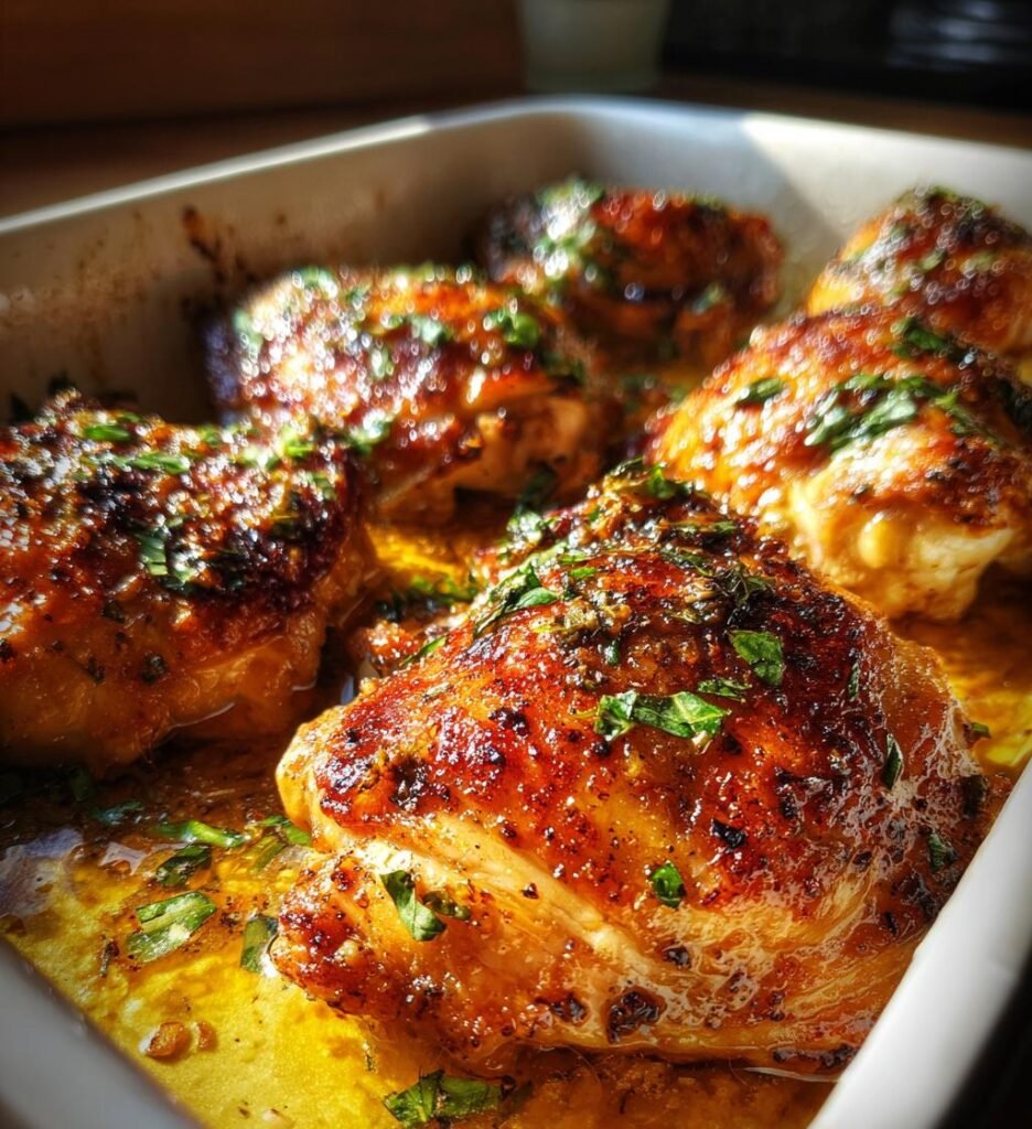 kyckling i ugn med vitlök och basilika