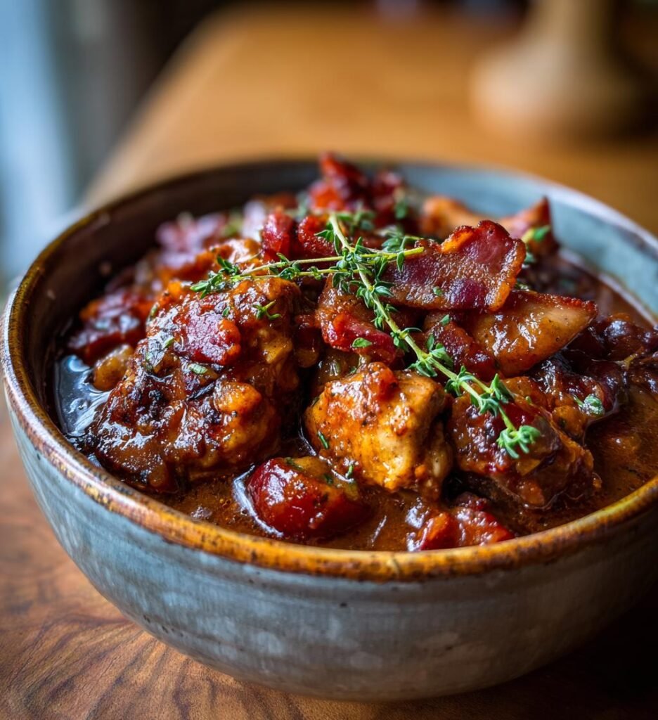 kyckling recept gryta med bacon