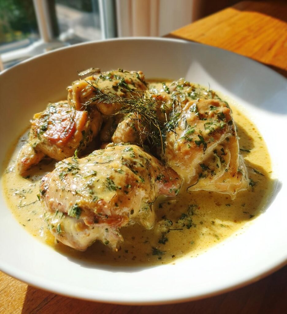 kyckling recept gryta med dragon