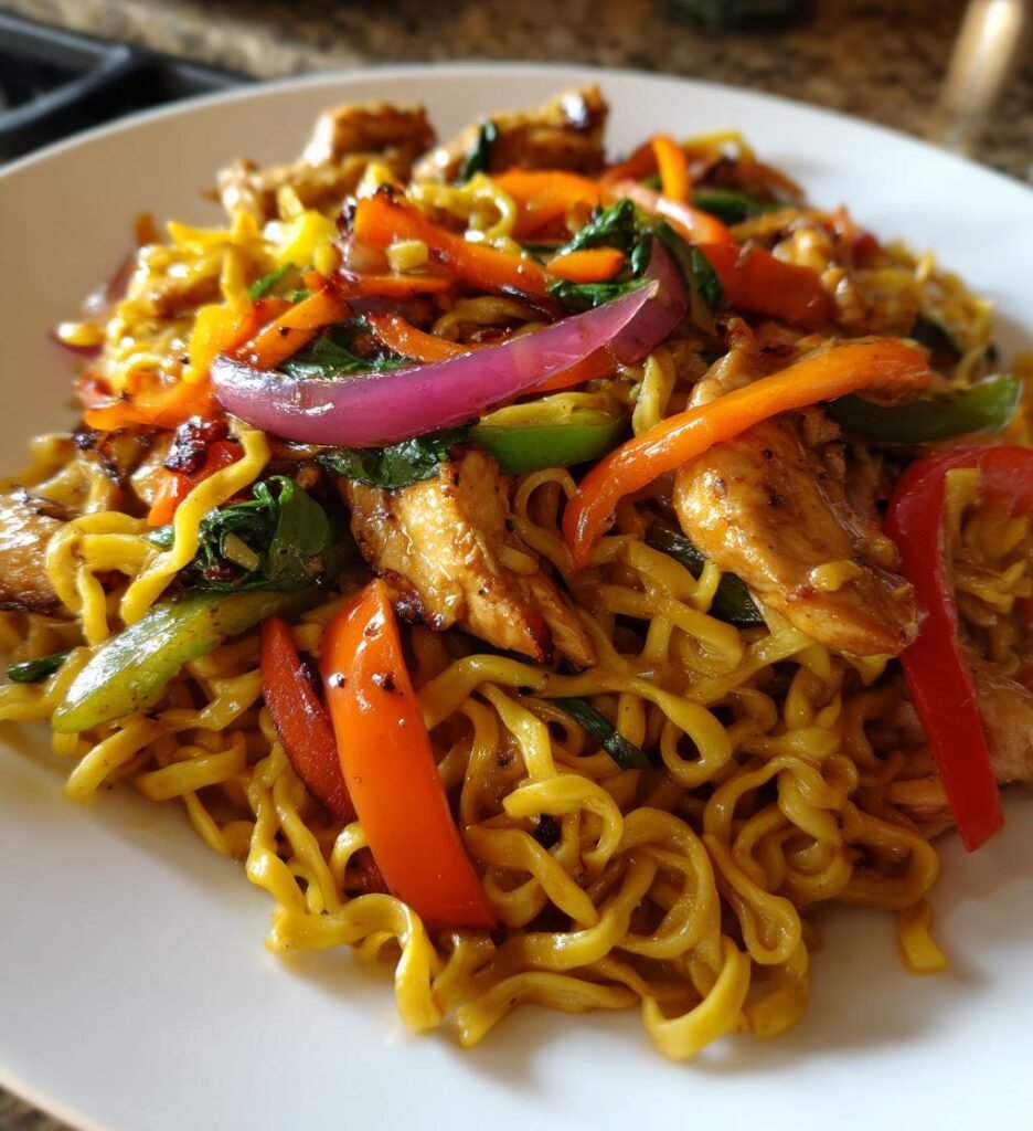 kyckling wok med nudlar