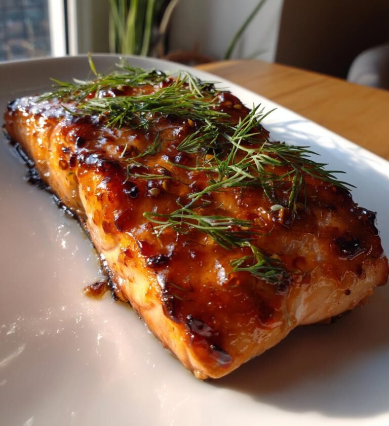 lax i ugn med krämig sweet chilisås