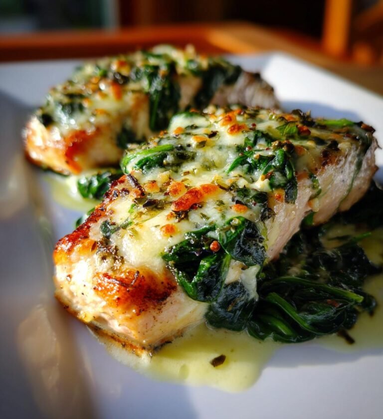 lax i ugn med spenat