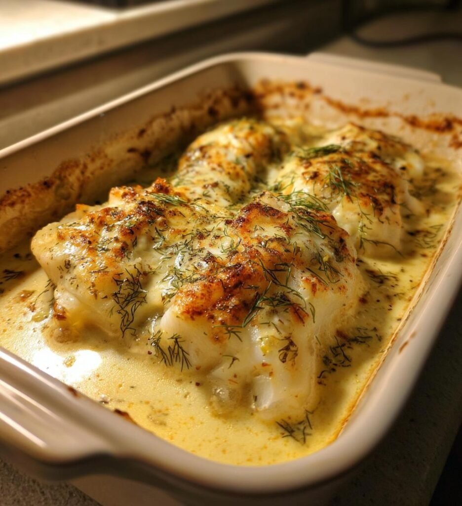 torsk i ugn med grädde