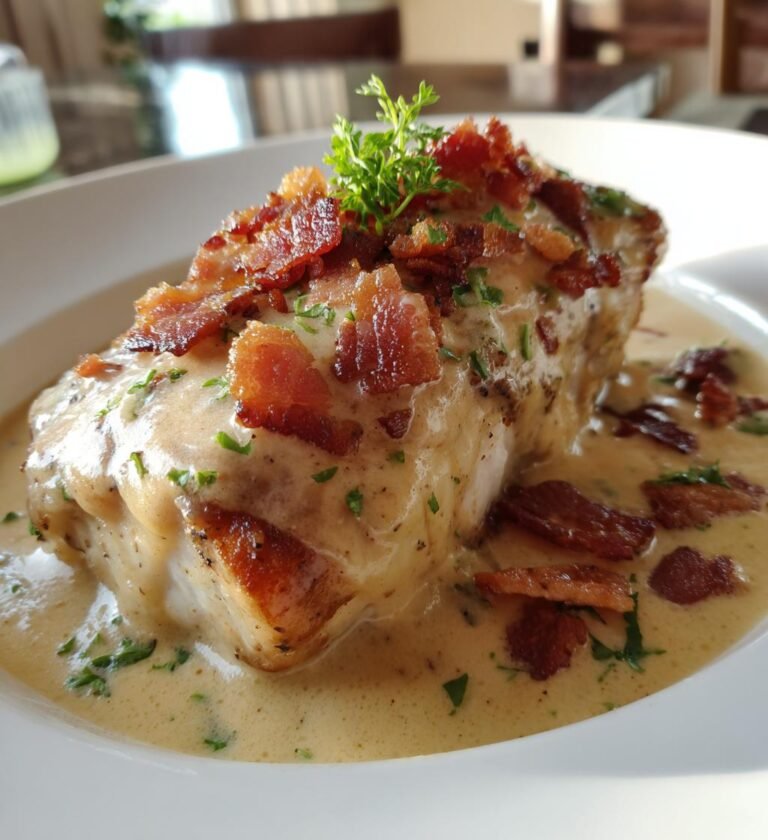 torsk med krämig baconsås