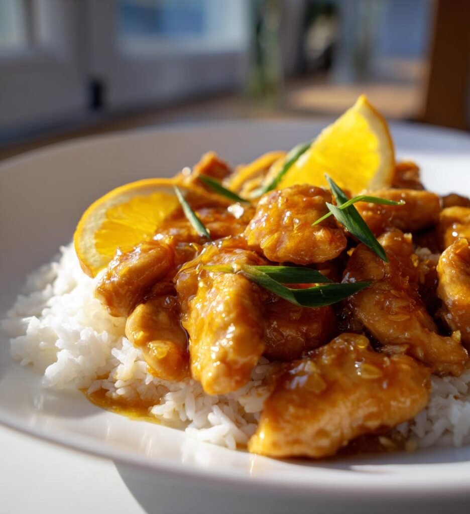 kyckling med apelsin och ingefära recept