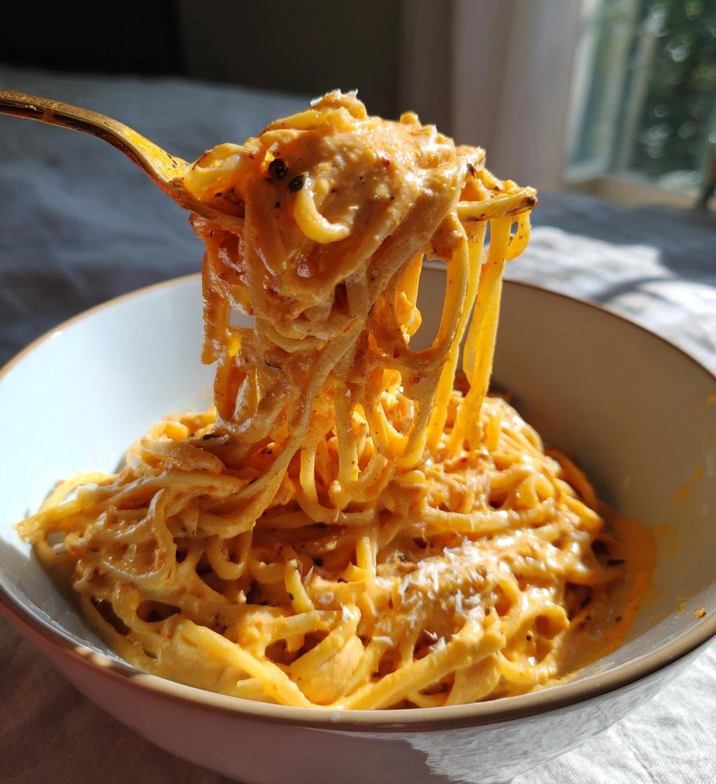 Vegansk pasta med cashewsås – Enkel och krämig måltid - steg för steg