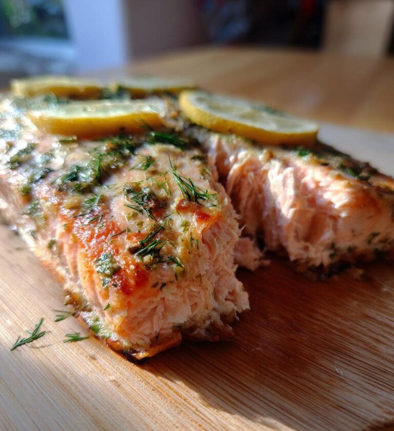 hel lax i ugn med citron och dill