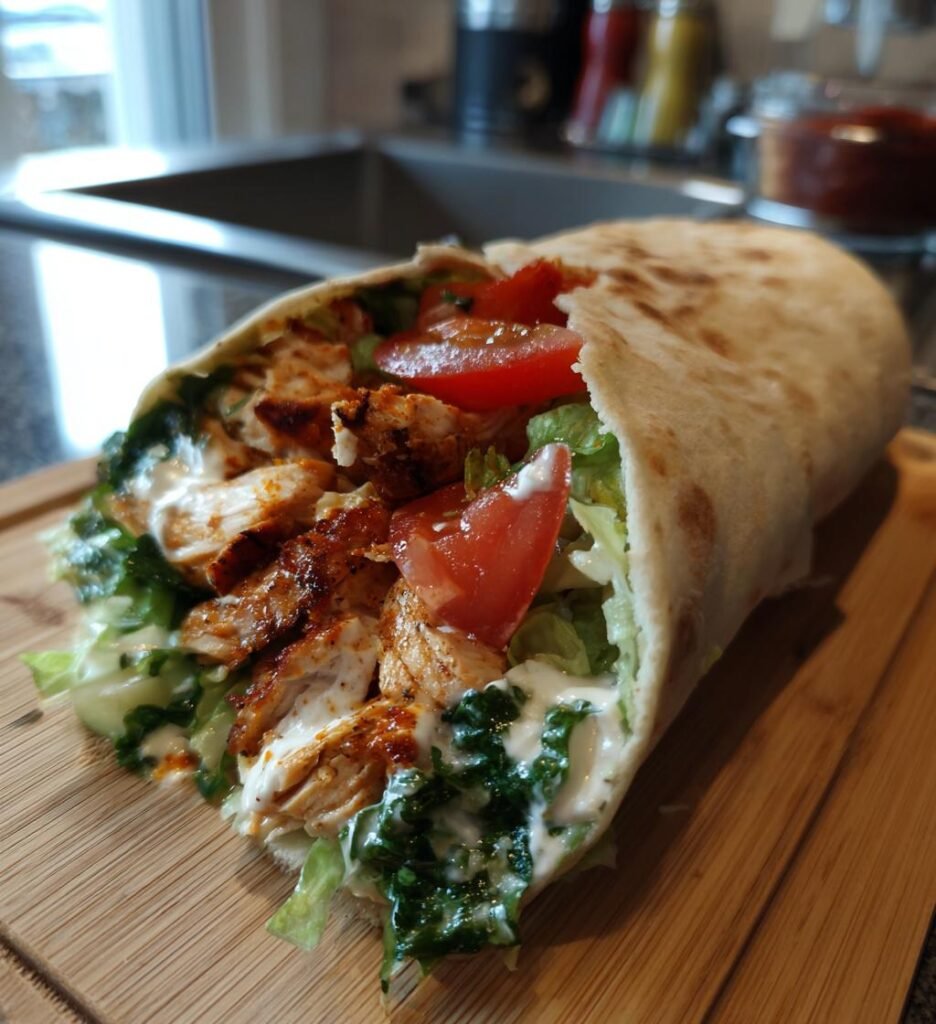 pita med kyckling och sallad recept