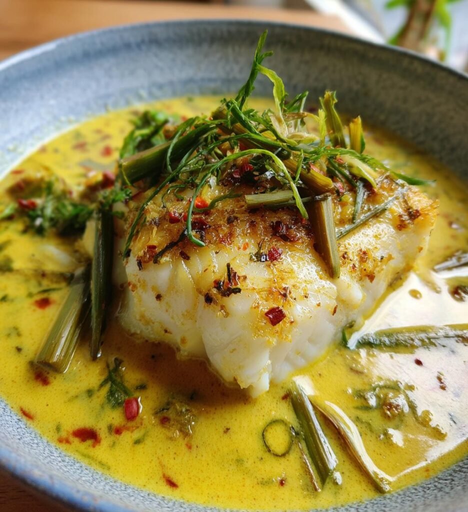 fisk med kokosmjölk och citrongräs