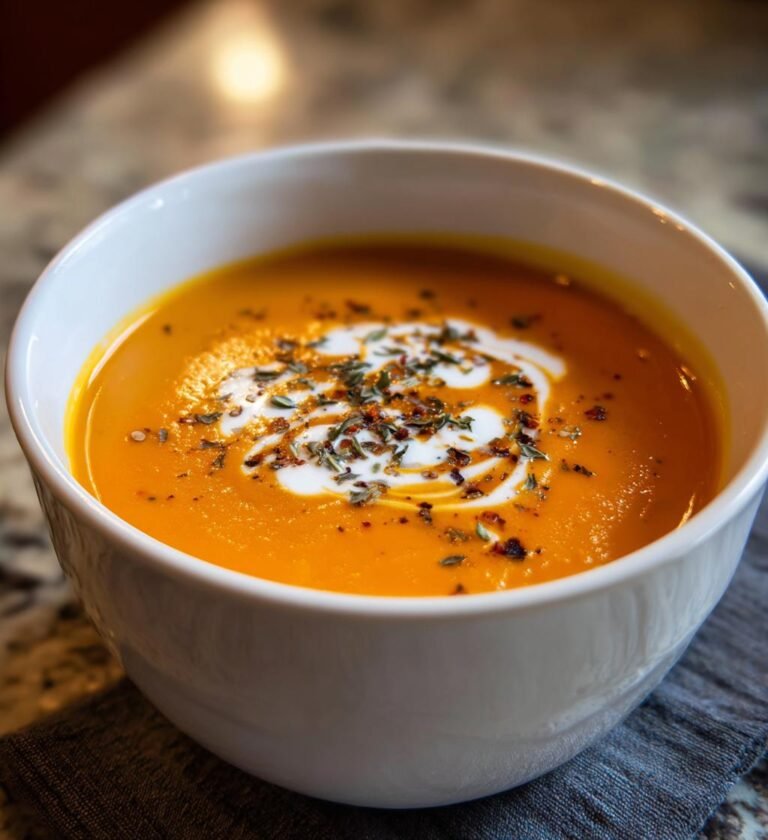 linssoppa recept röd krämig enkel