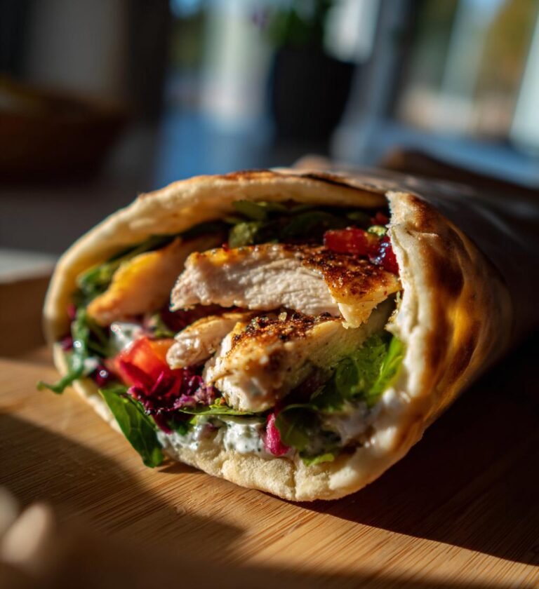 pita med kyckling och sallad recept