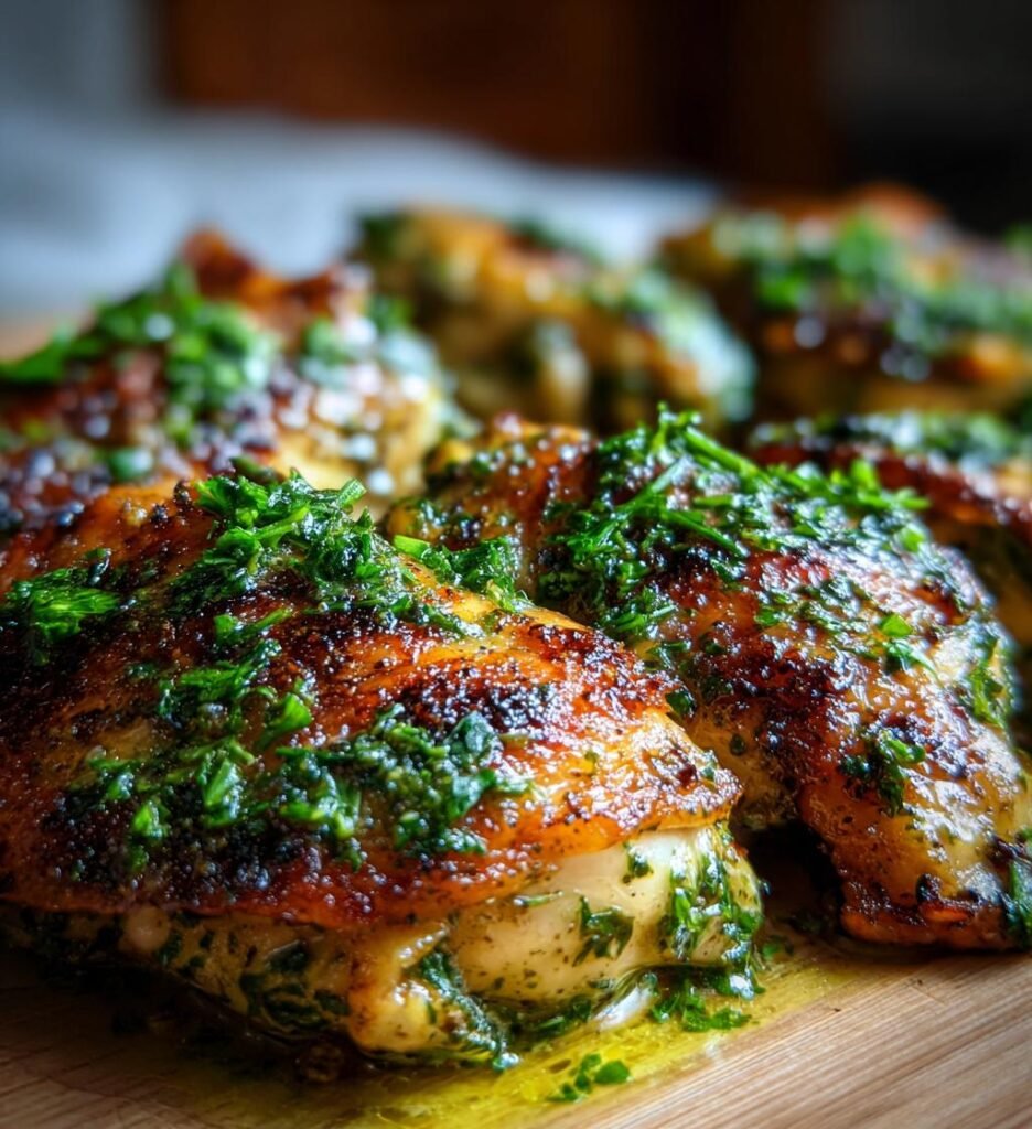 kyckling med persilja och vitlökssmör