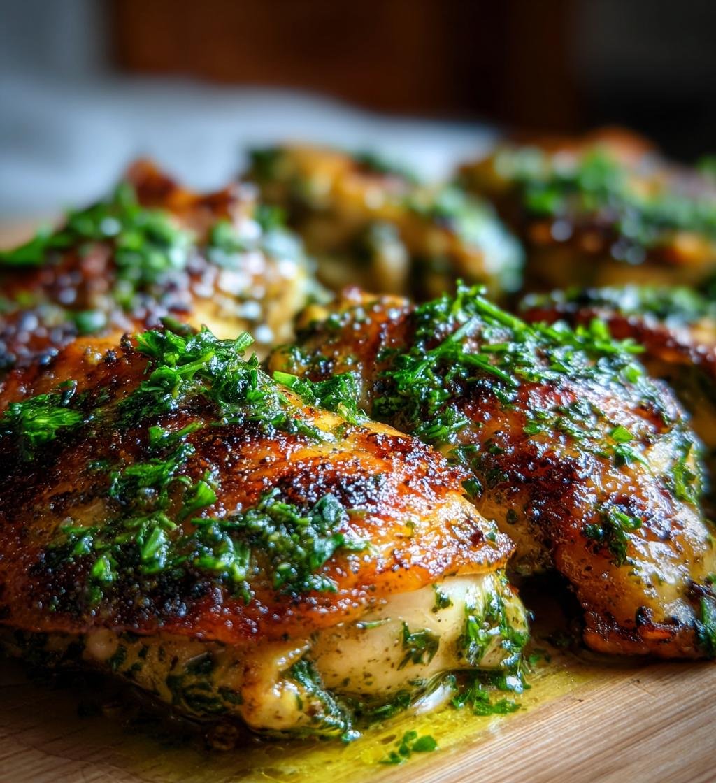 kyckling med persilja och vitlökssmör