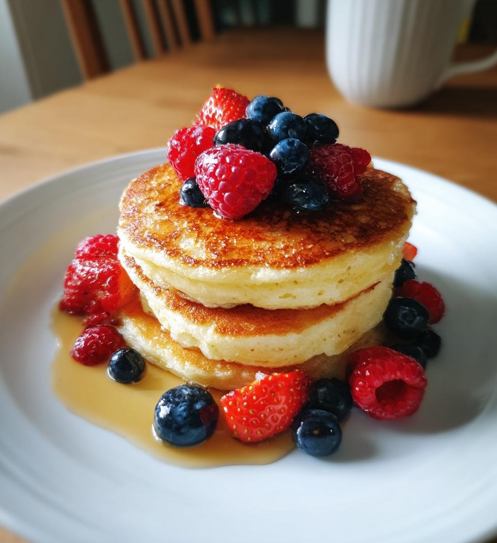 Yoghurtpannkakor recept fluffiga enkla - Perfekta till frukost! - steg för steg