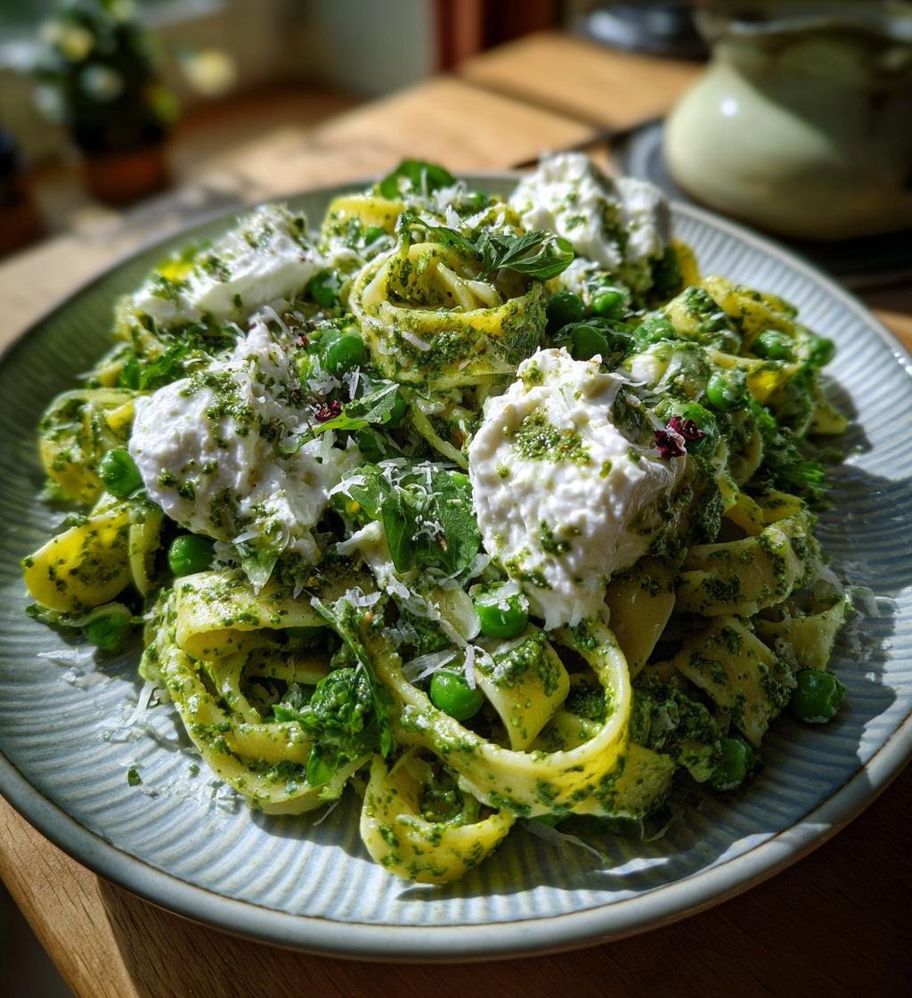 Pasta med ärtpesto och ricotta - Enkel och Krämig middag - steg för steg