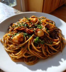 pasta med bläckfisk recept italiensk