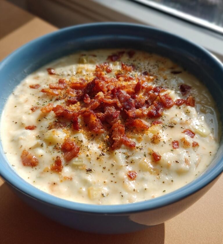 potatissoppa med purjolök och bacon