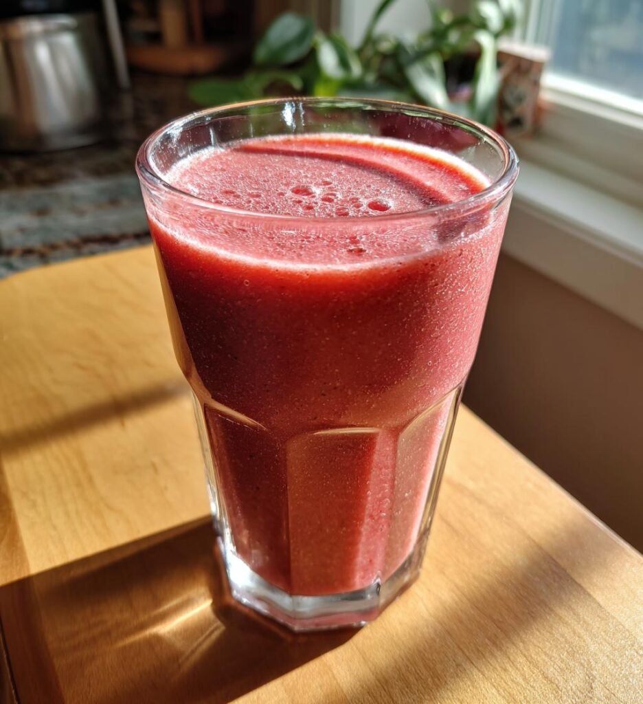 rabarber och jordgubbs smoothie