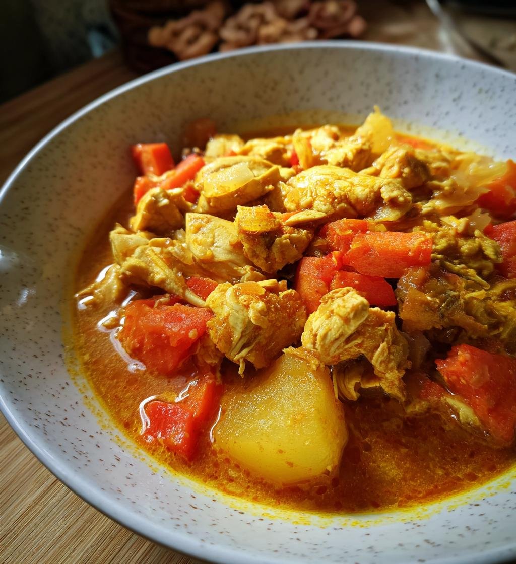 Kycklinggryta med äpple och curry - Enkel och God Recept - steg för steg