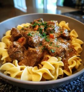biff stroganoff recept enkel hemgjord