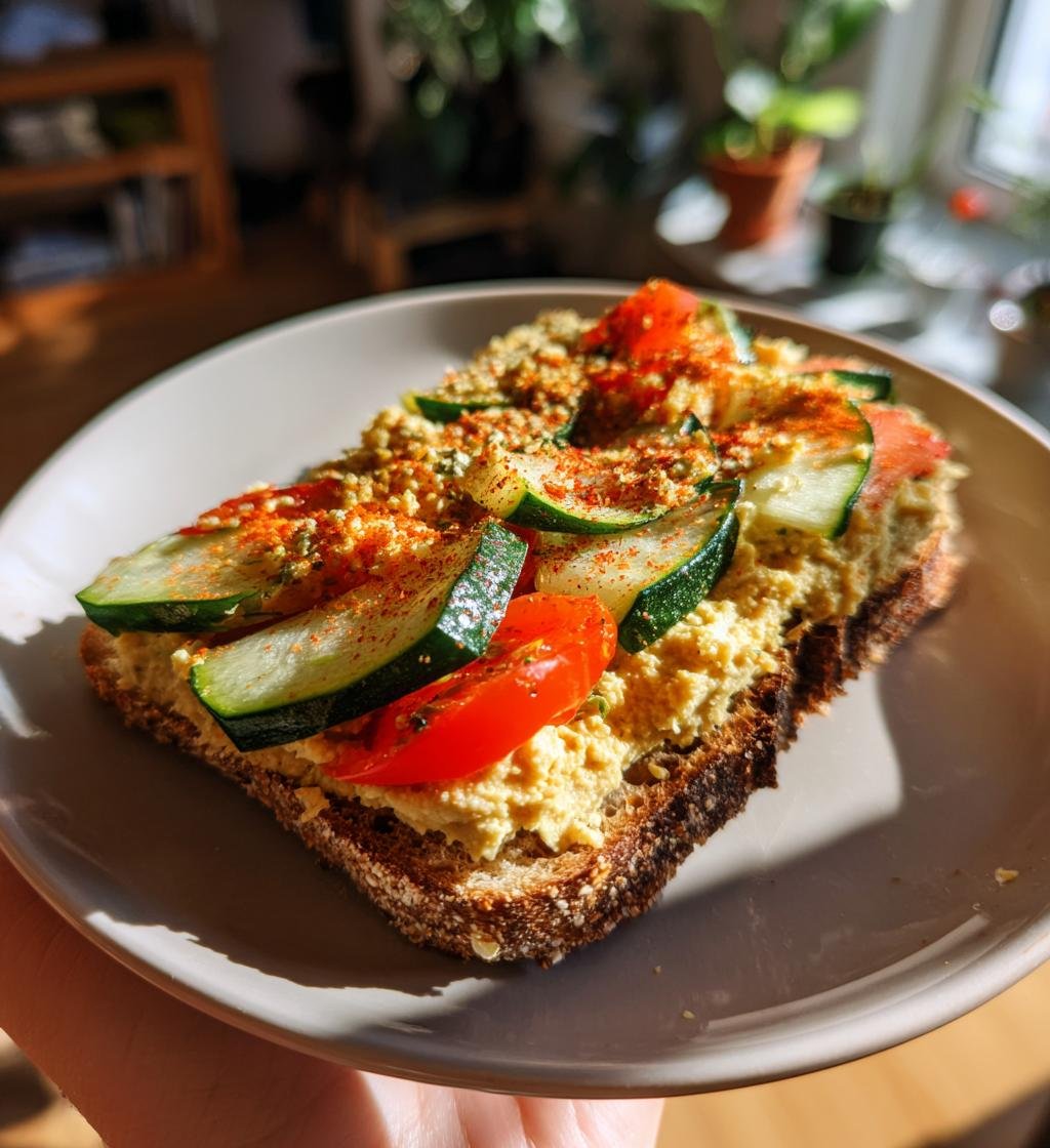 Smörgås med hummus och grönsaker – Enkel och God Lunch - steg för steg