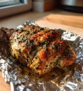 kyckling i folie med vitlök och örter