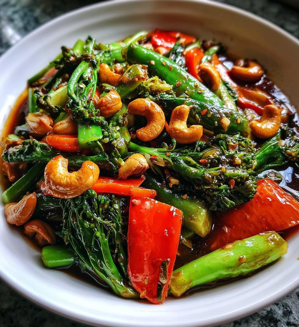 Vegetarisk wok med cashewnötter – Enkel och god middag på 30 minuter - steg för steg