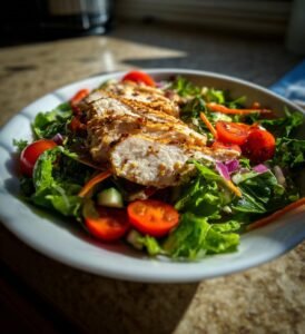 meal prep sallad med kyckling recept