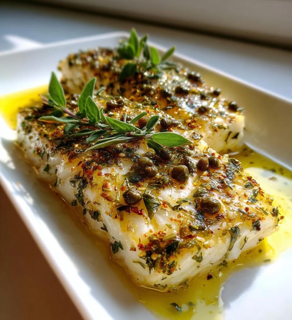 torsk med kapris och olivolja recept