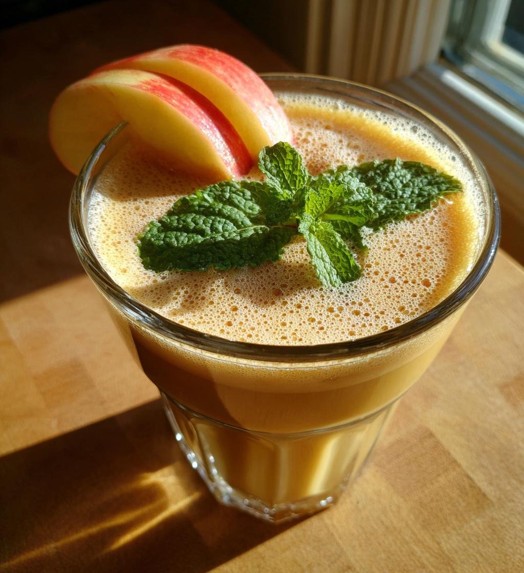 Äppeljuice smoothie recept enkel och god för fräscha dagar - steg för steg