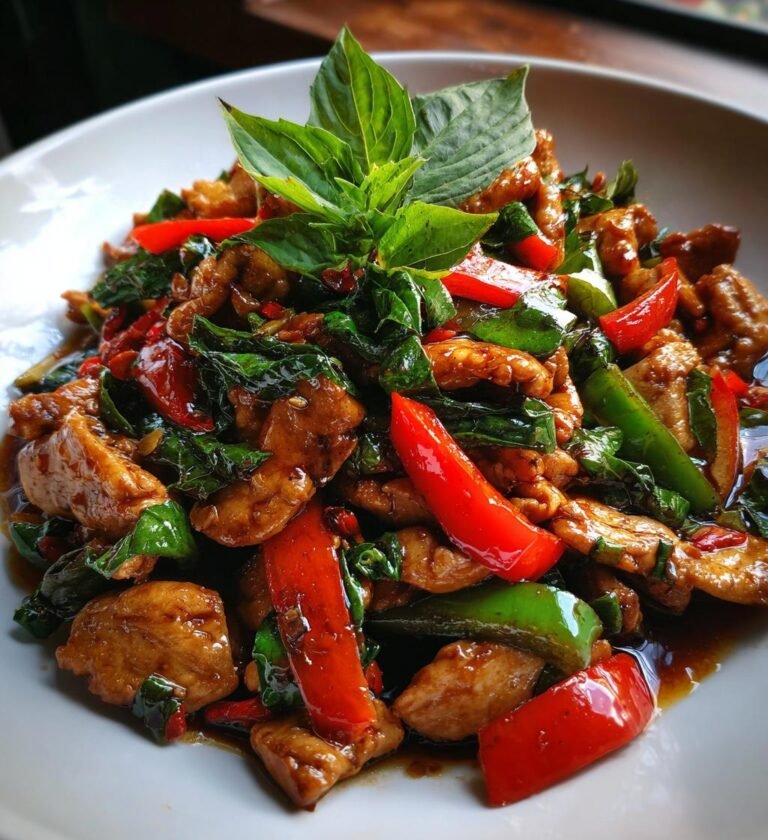 thai basil kyckling recept svensk