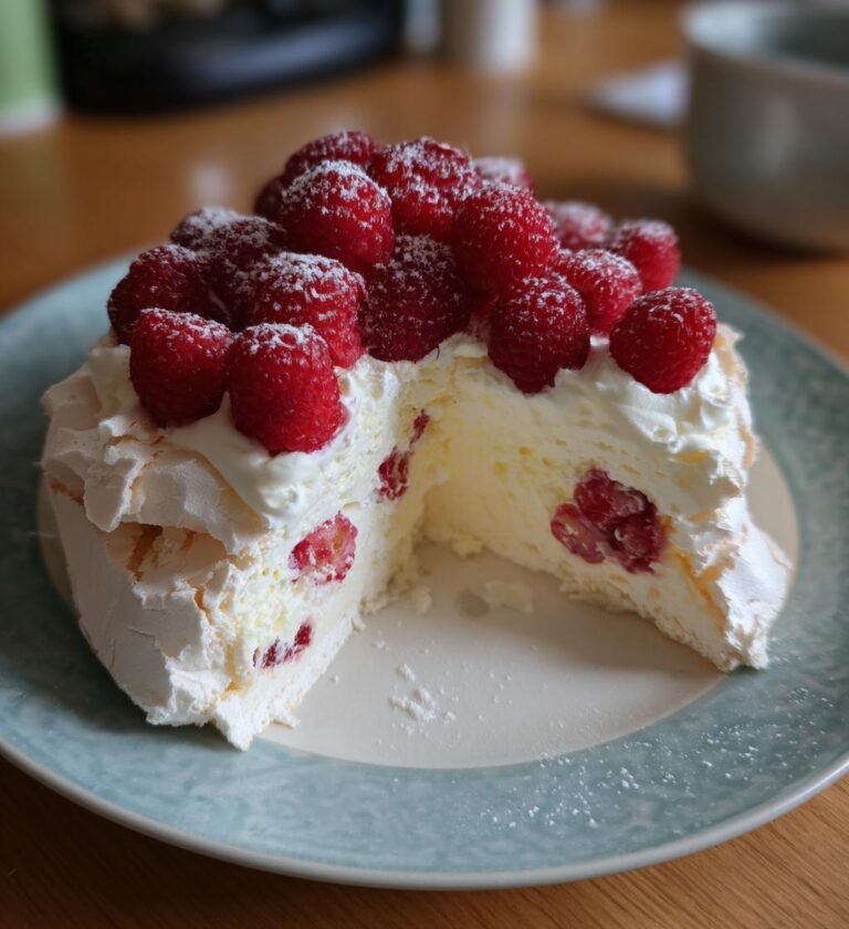 hallonpavlova recept enkel