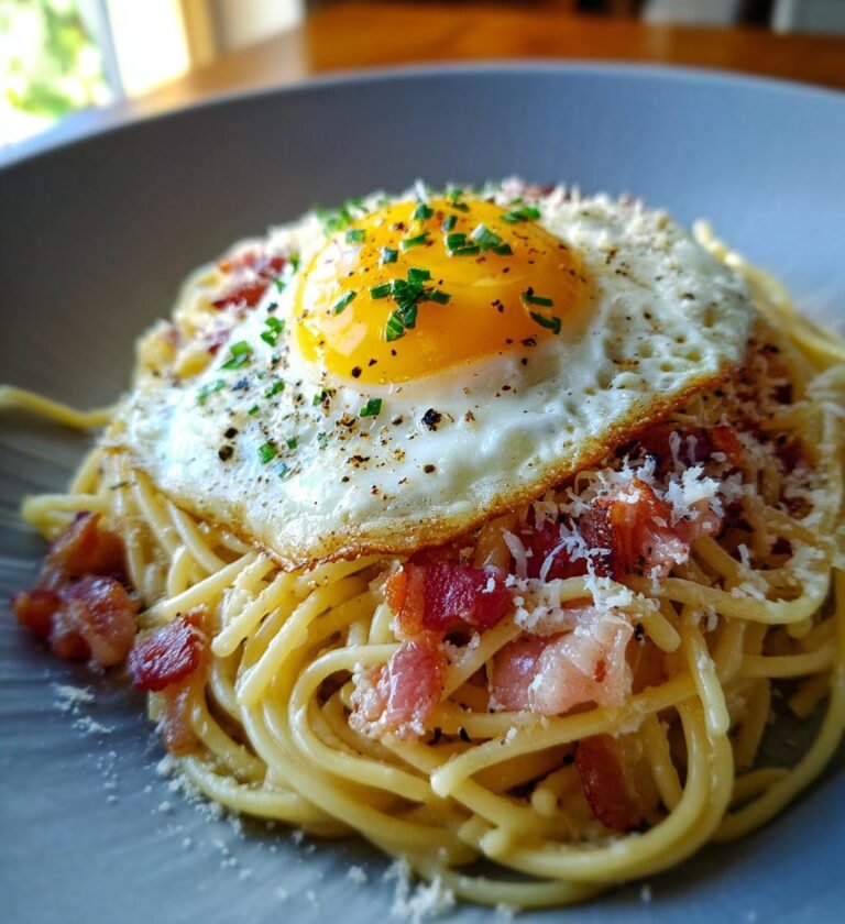 pasta med bacon och ägg recept
