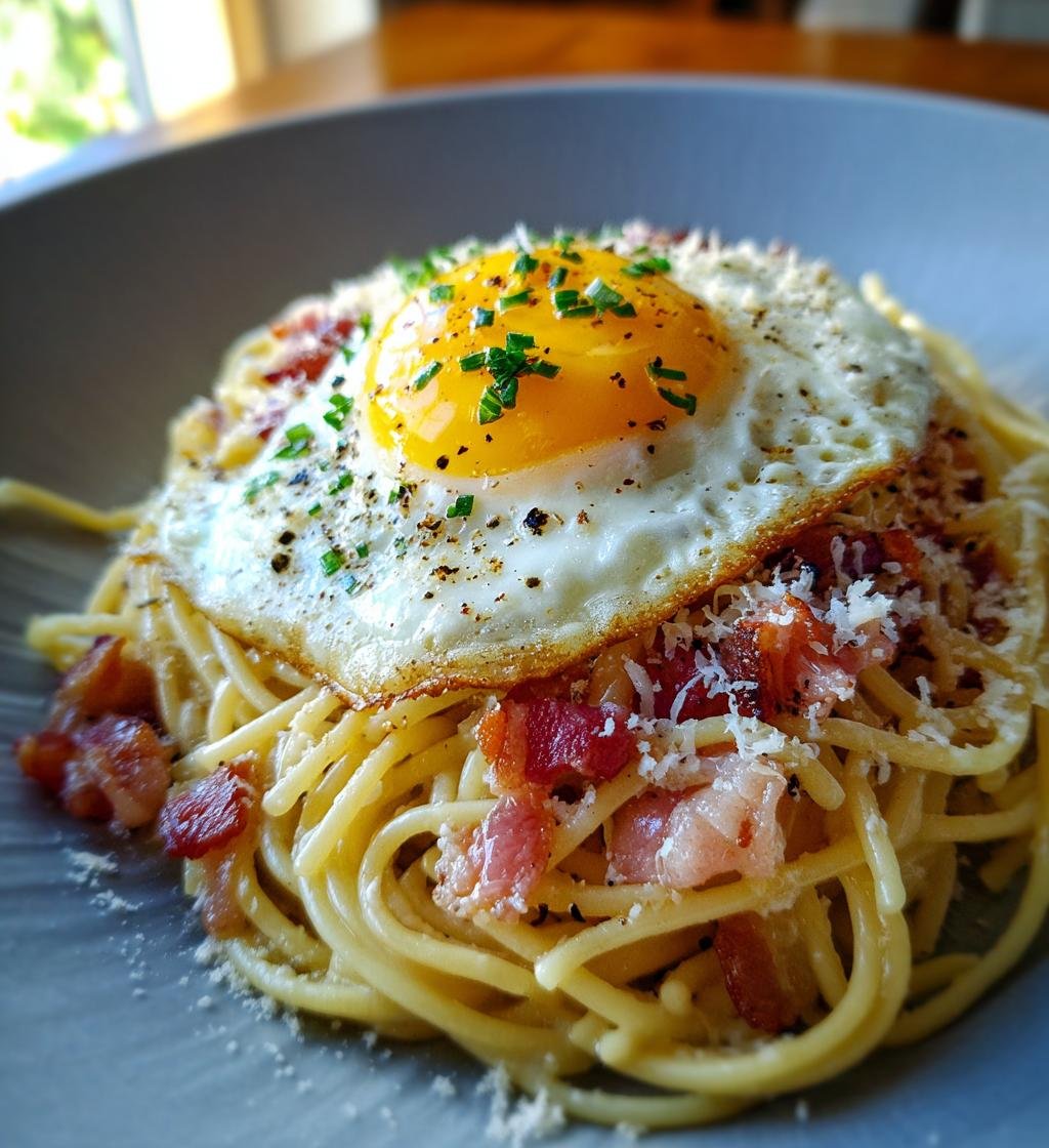 Pasta med bacon och ägg recept - Enkel och god middag
