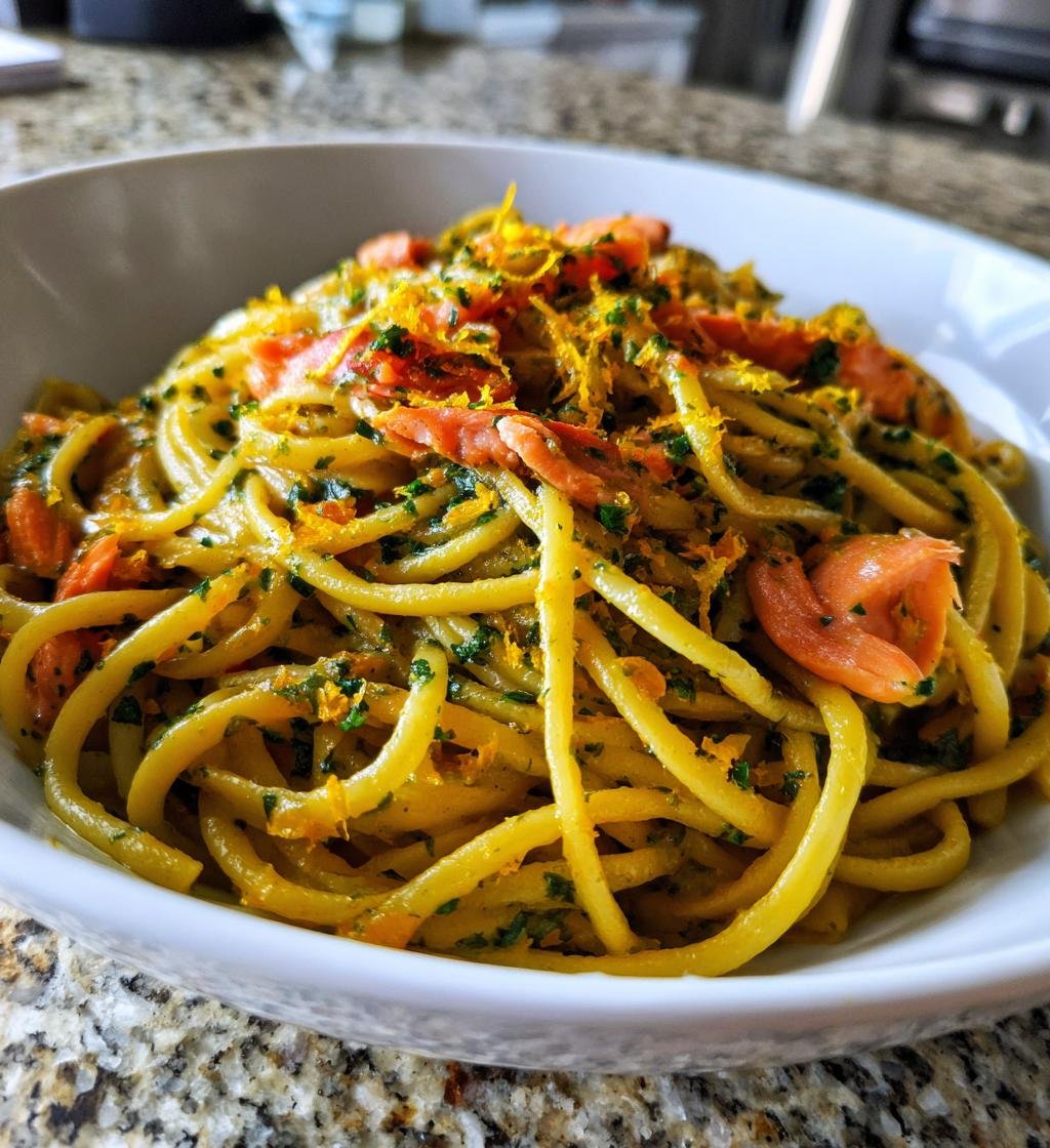 Pasta med lax och citron recept – Enkel och god middag - steg för steg