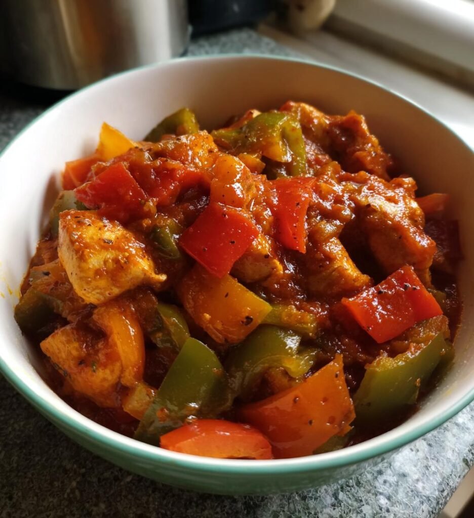 kycklinggryta med paprika och tomat