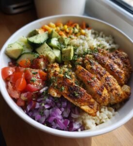 meal prep kycklingbowl recept vecka