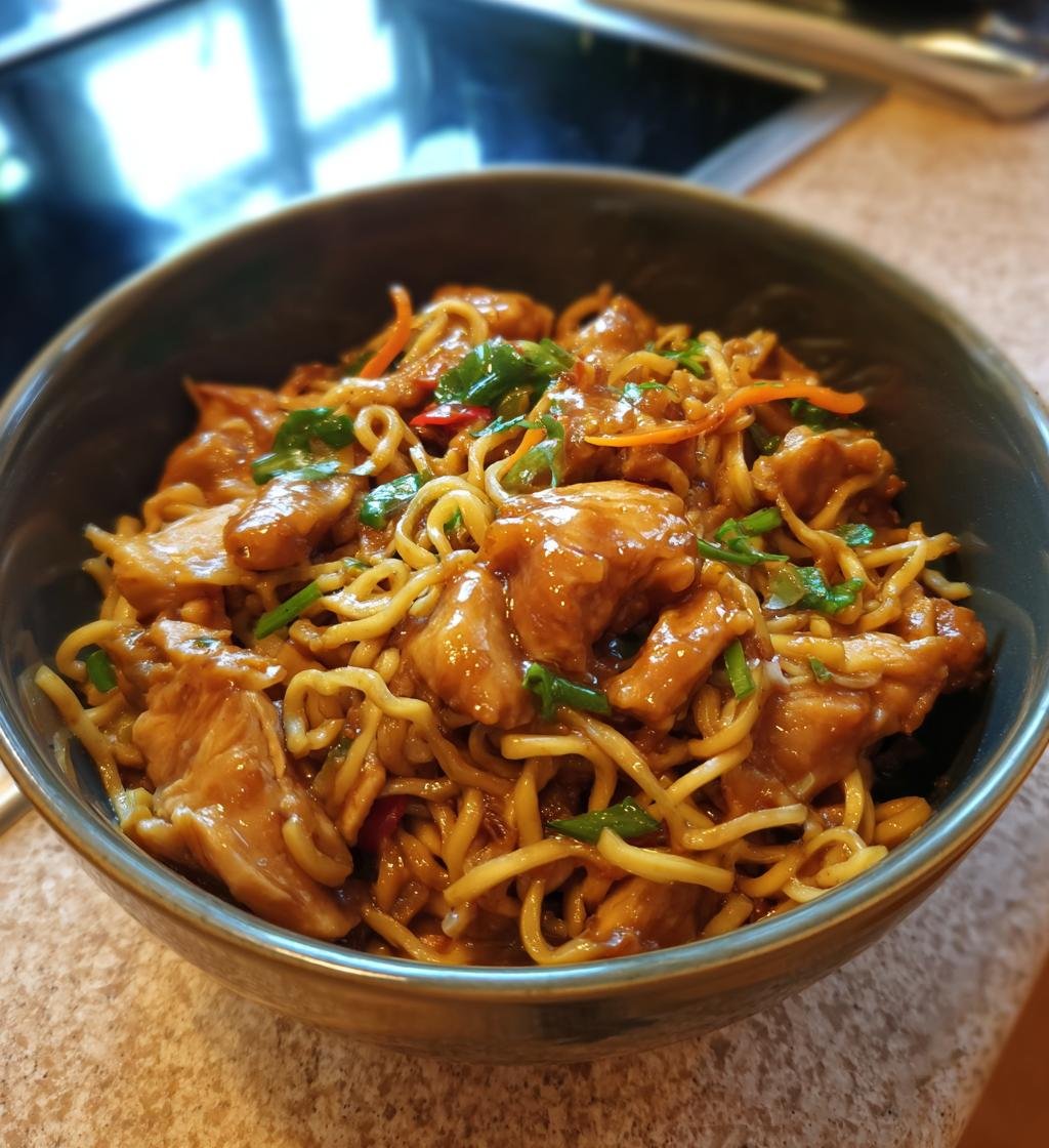 Kyckling med jordnötssås och nudlar – Enkel och god middag