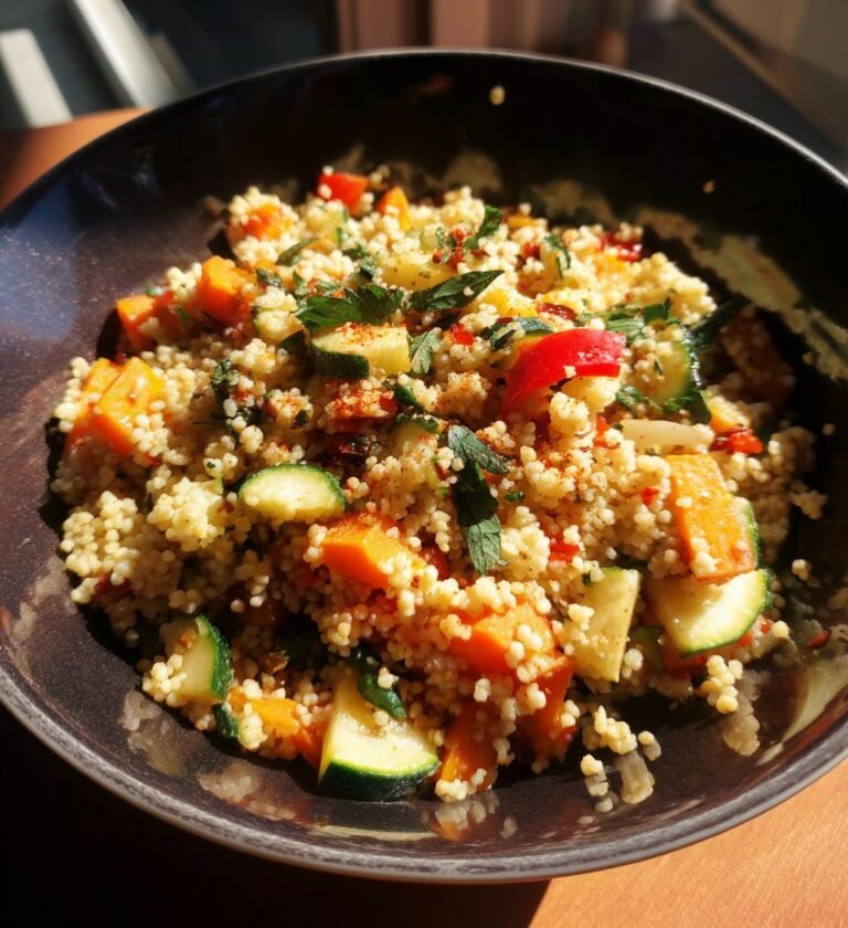 sallad med couscous och grönsaker