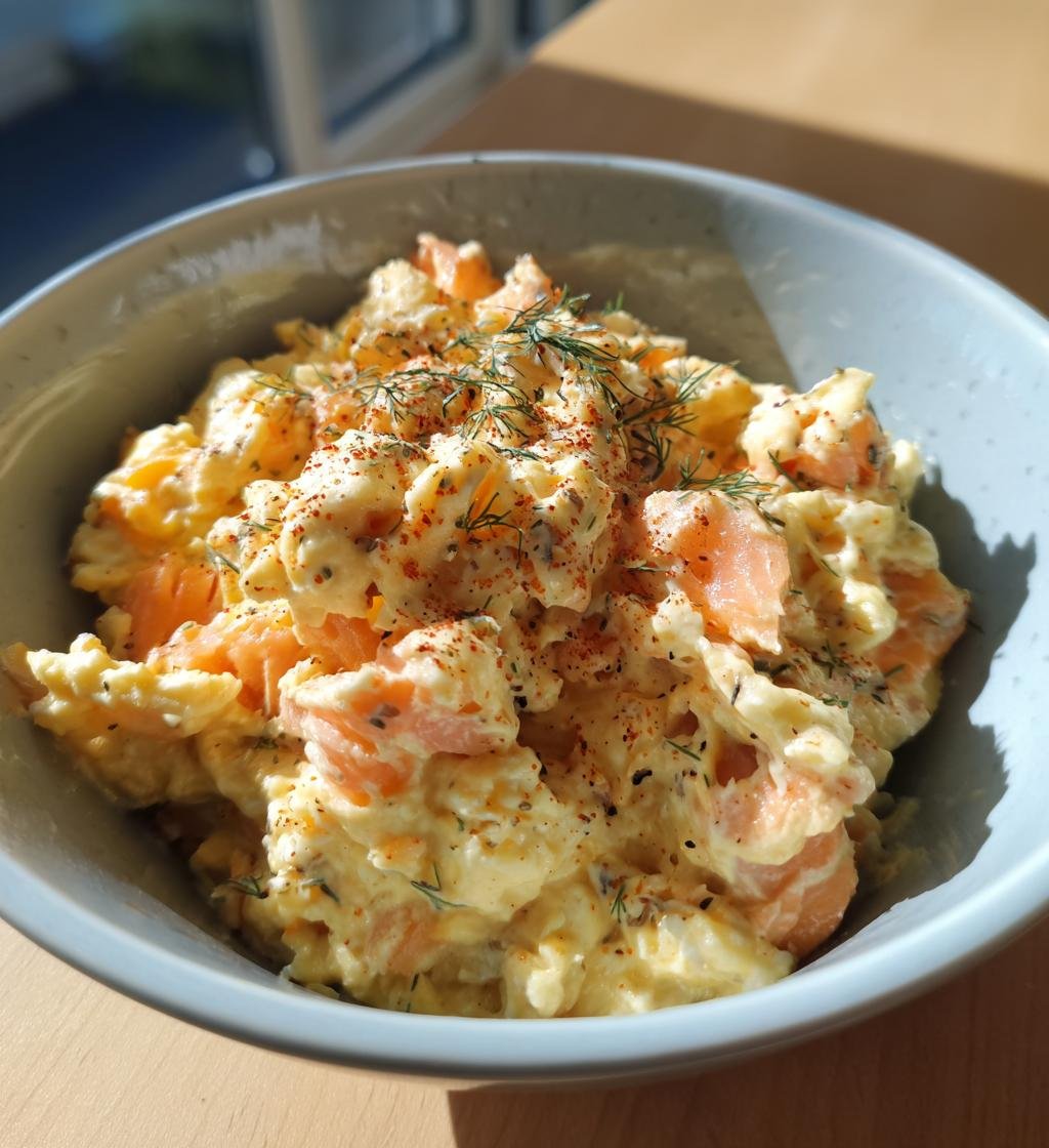 Äggröra med lax recept – Enkel och god frukost på 10 minuter - steg för steg